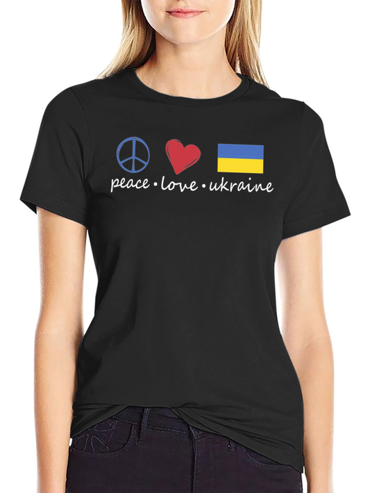 Peace Love Ukraine Graphic T-Shirt