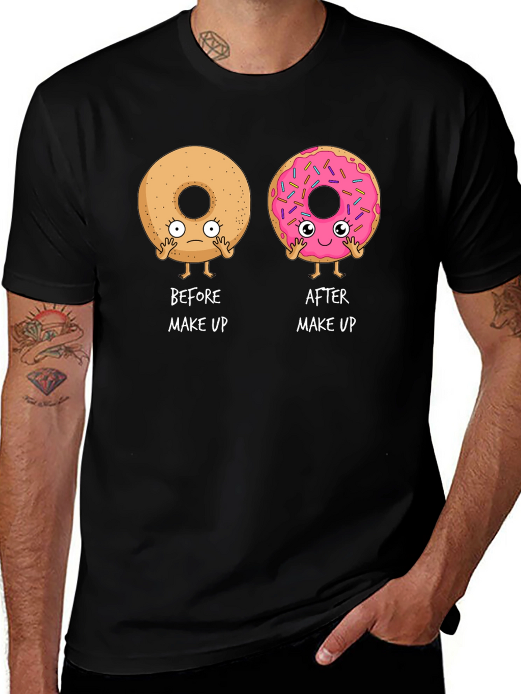 Funny Donut Makeup T-Shirt