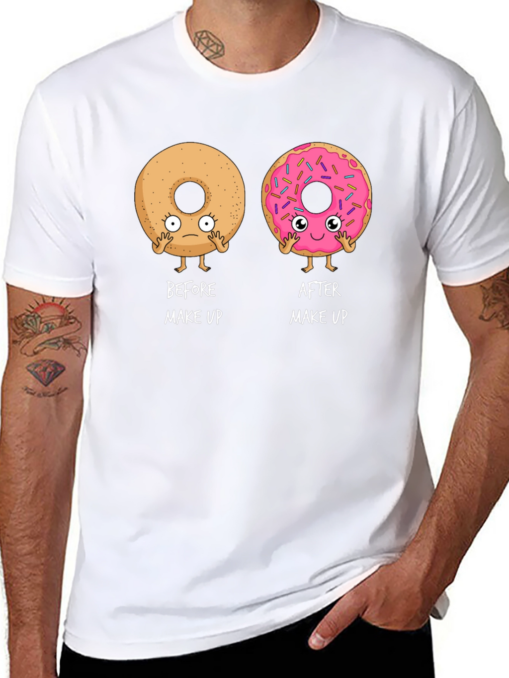 Funny Donut Makeup T-Shirt
