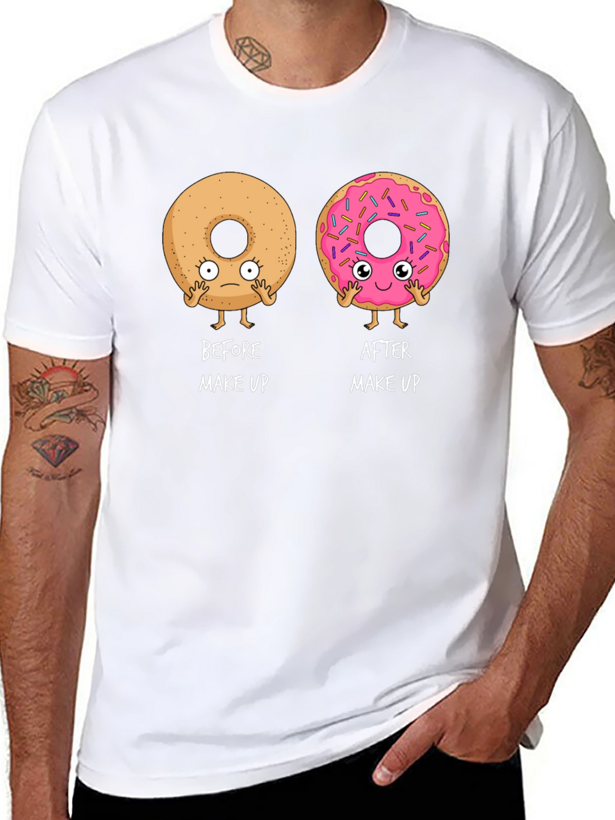 Funny Donut Makeup T-Shirt