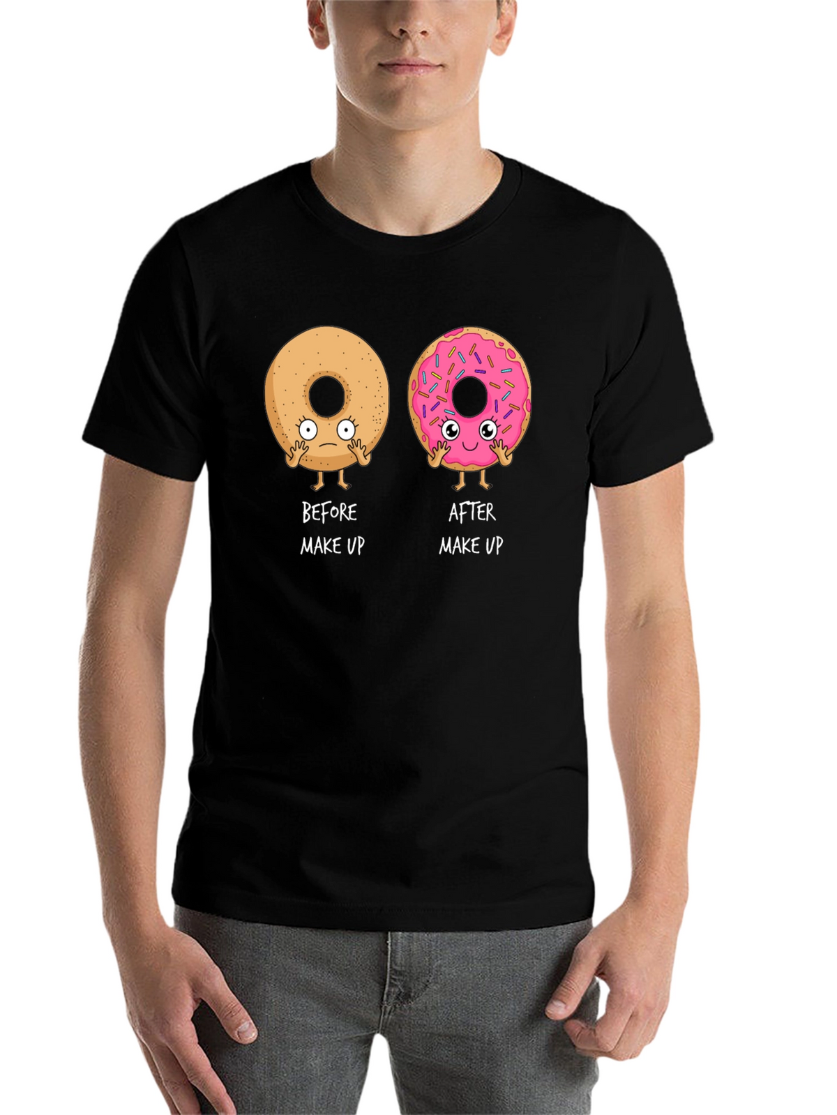 Funny Donut Makeup T-Shirt