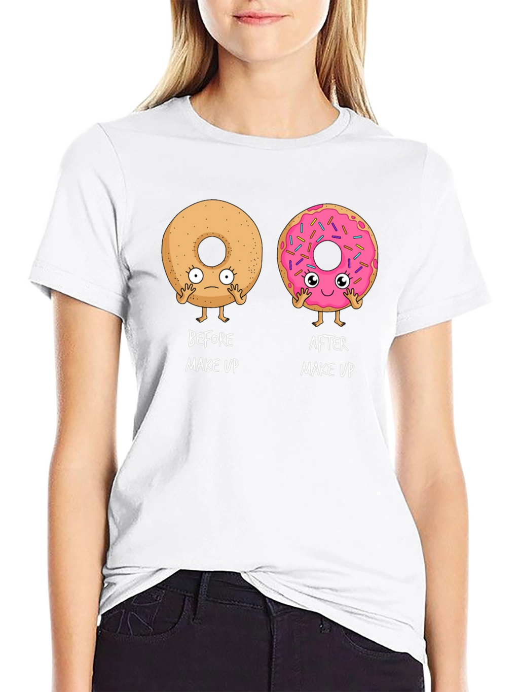 Funny Donut Makeup T-Shirt
