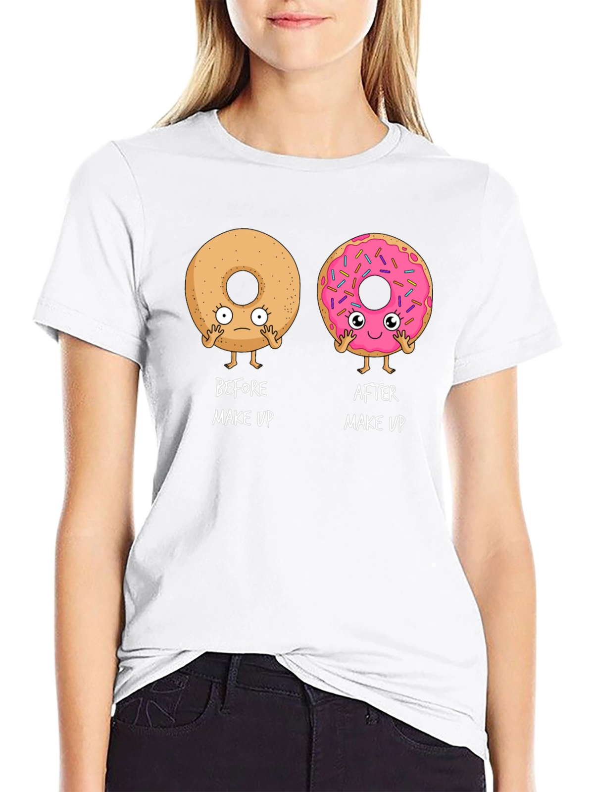 Funny Donut Makeup T-Shirt