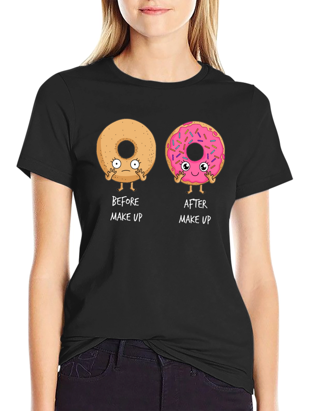 Funny Donut Makeup T-Shirt