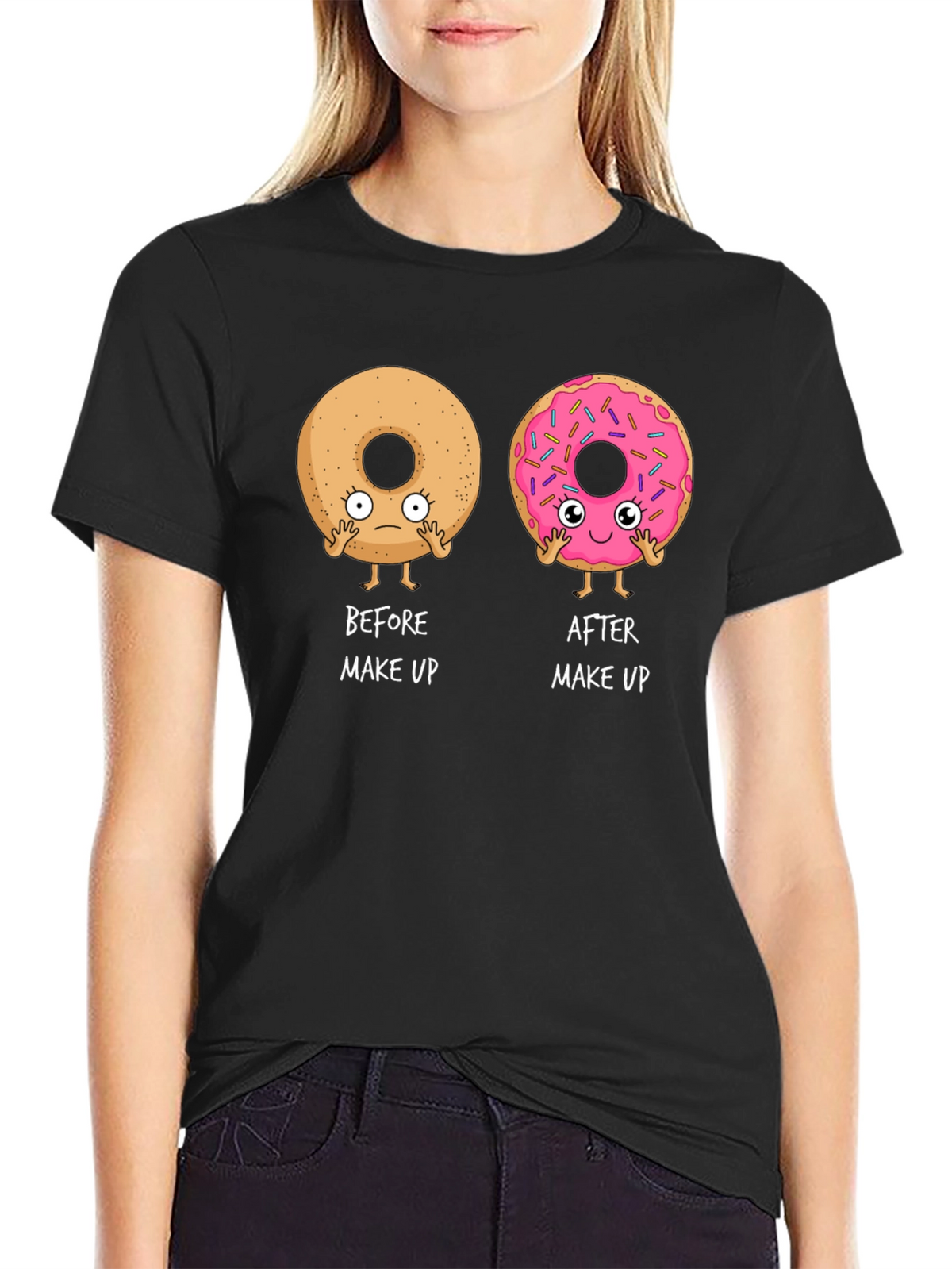 Funny Donut Makeup T-Shirt