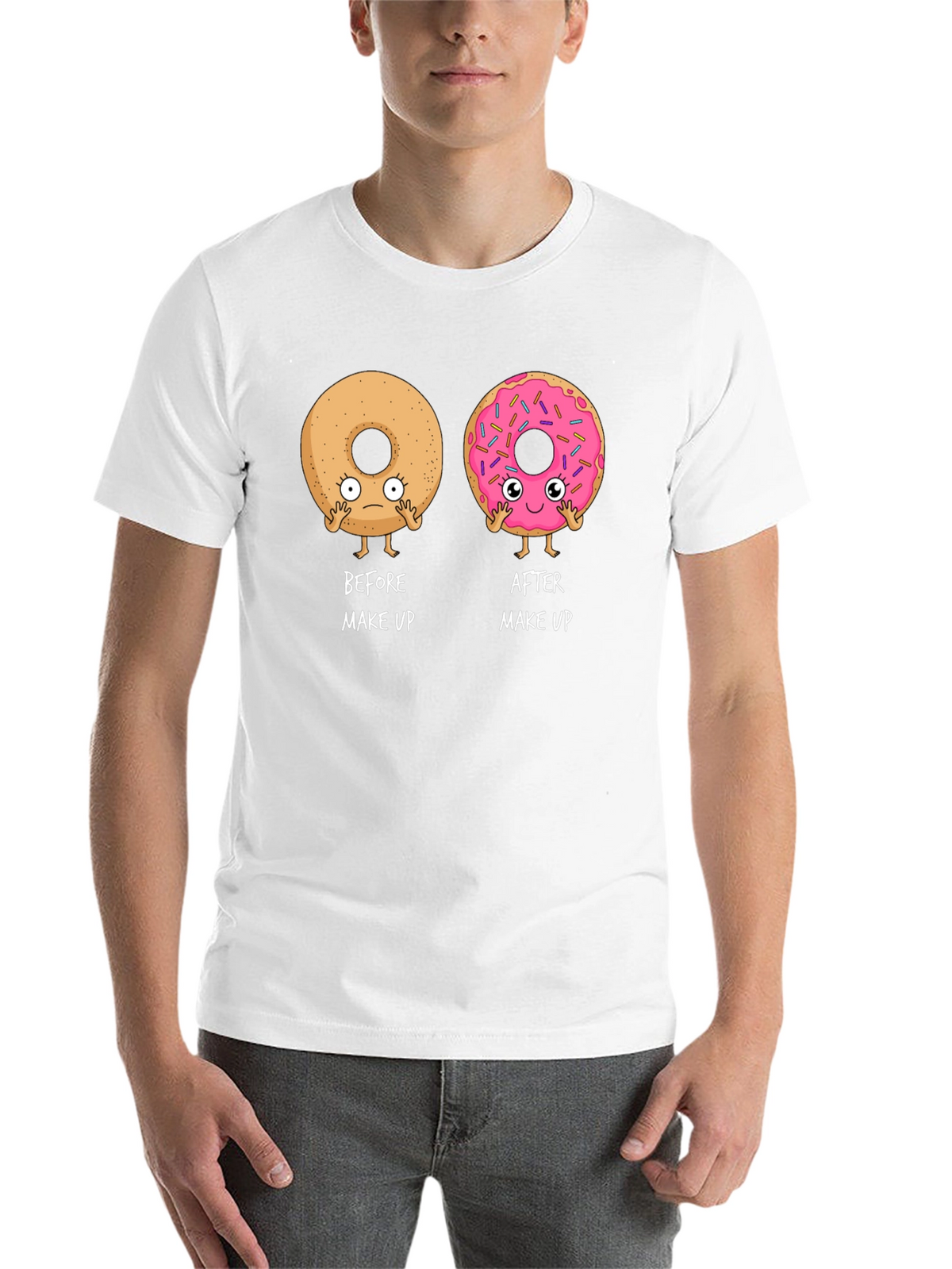 Funny Donut Makeup T-Shirt