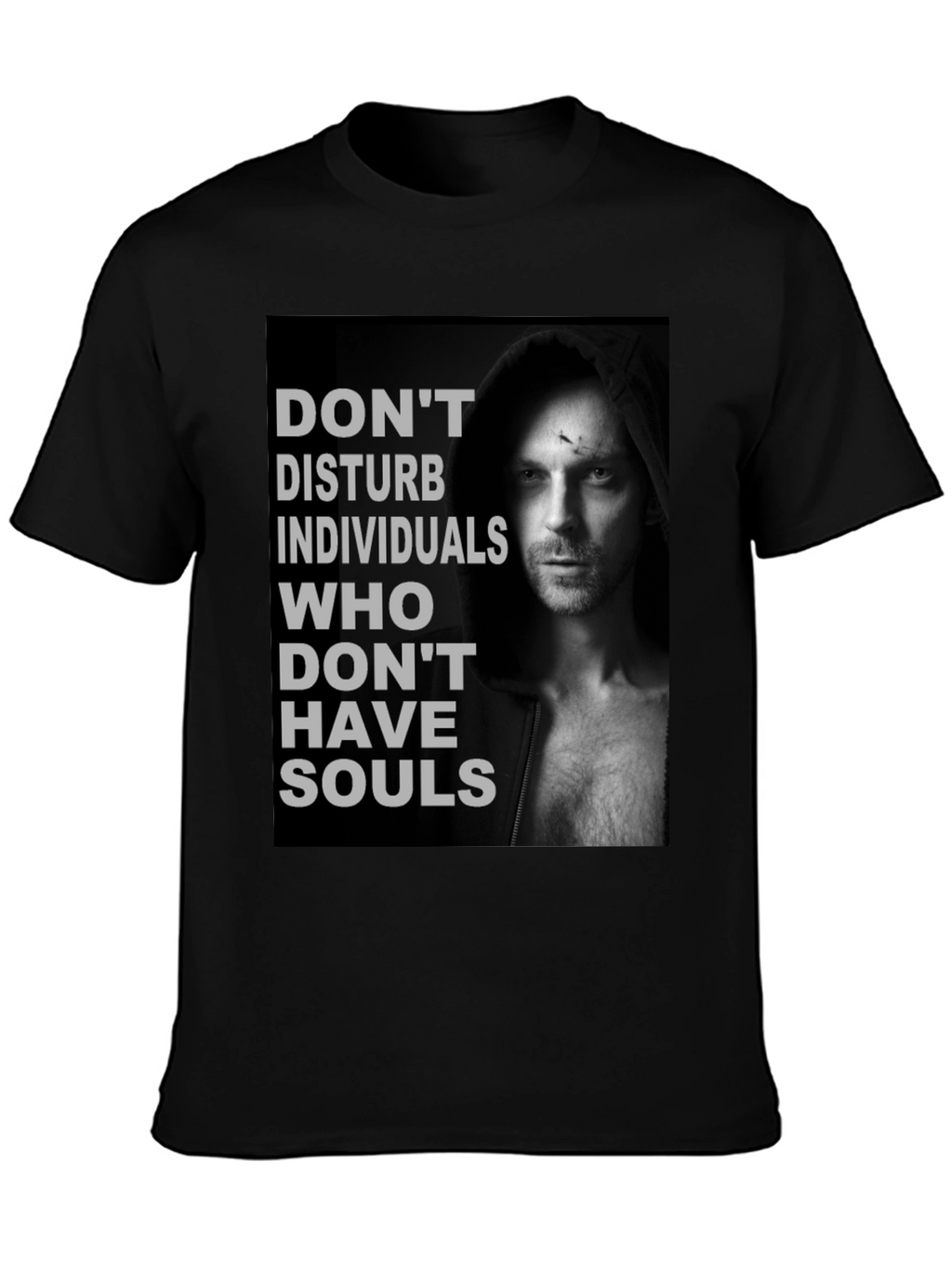 Dont Disturb Souls Graphic Tee - Black Cotton T-Shirt