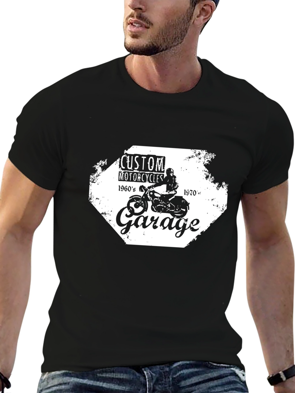 Custom Motorcycle Garage T-Shirt