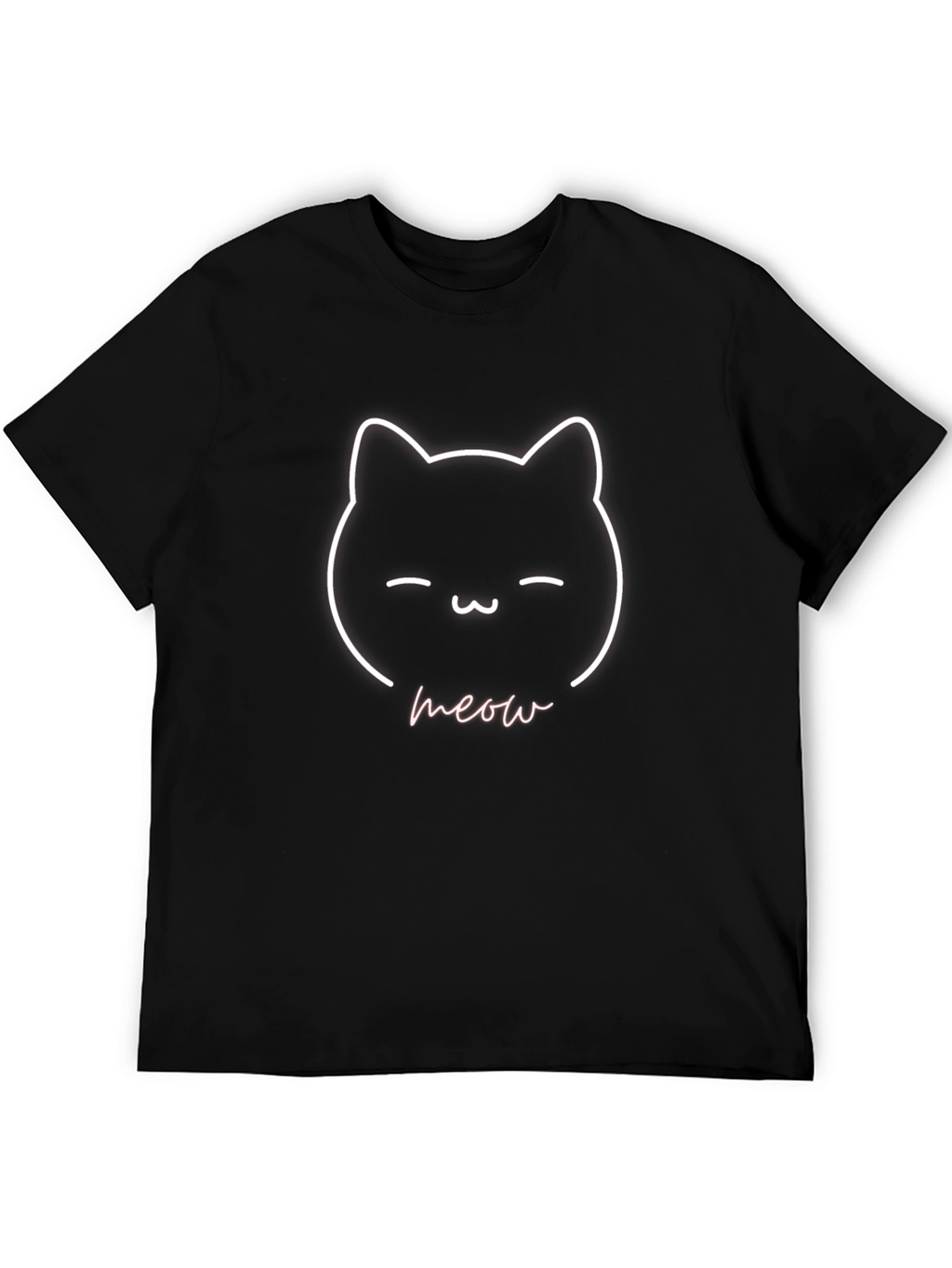 Cute Cat Meow Graphic T-Shirt - Soft Cotton Tee