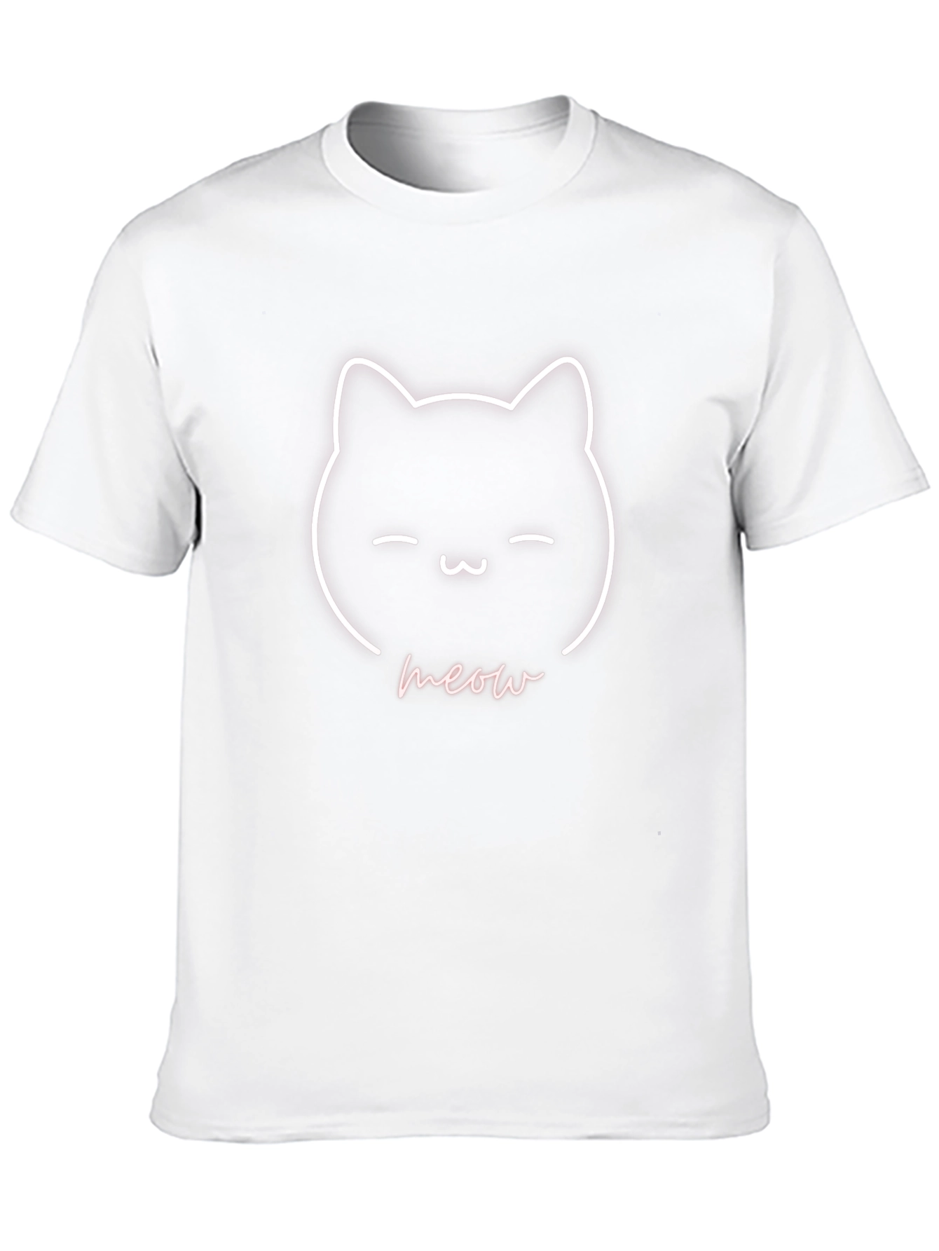 Cute Cat Meow Graphic T-Shirt - Soft Cotton Tee