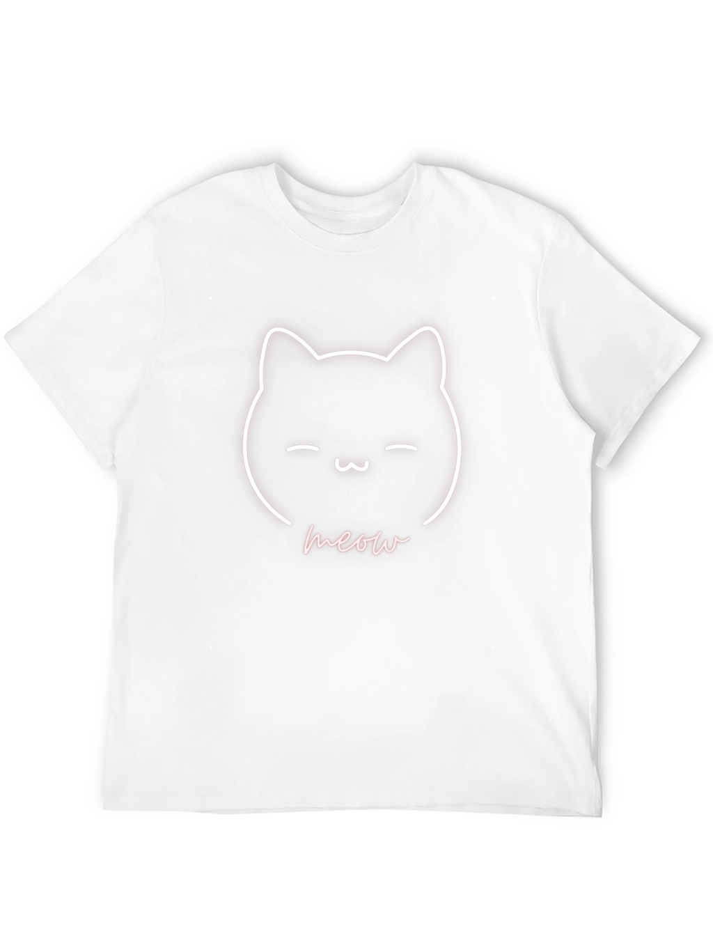 Cute Cat Meow Graphic T-Shirt - Soft Cotton Tee