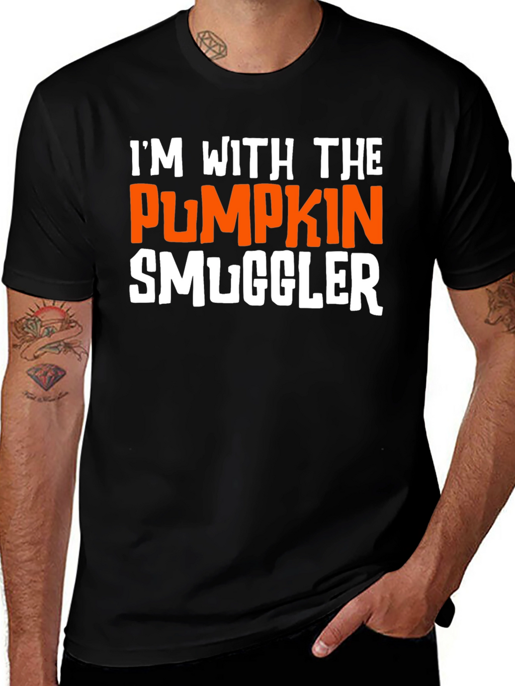 Pumpkin Smuggler Graphic T-Shirt - Halloween Funny Tee