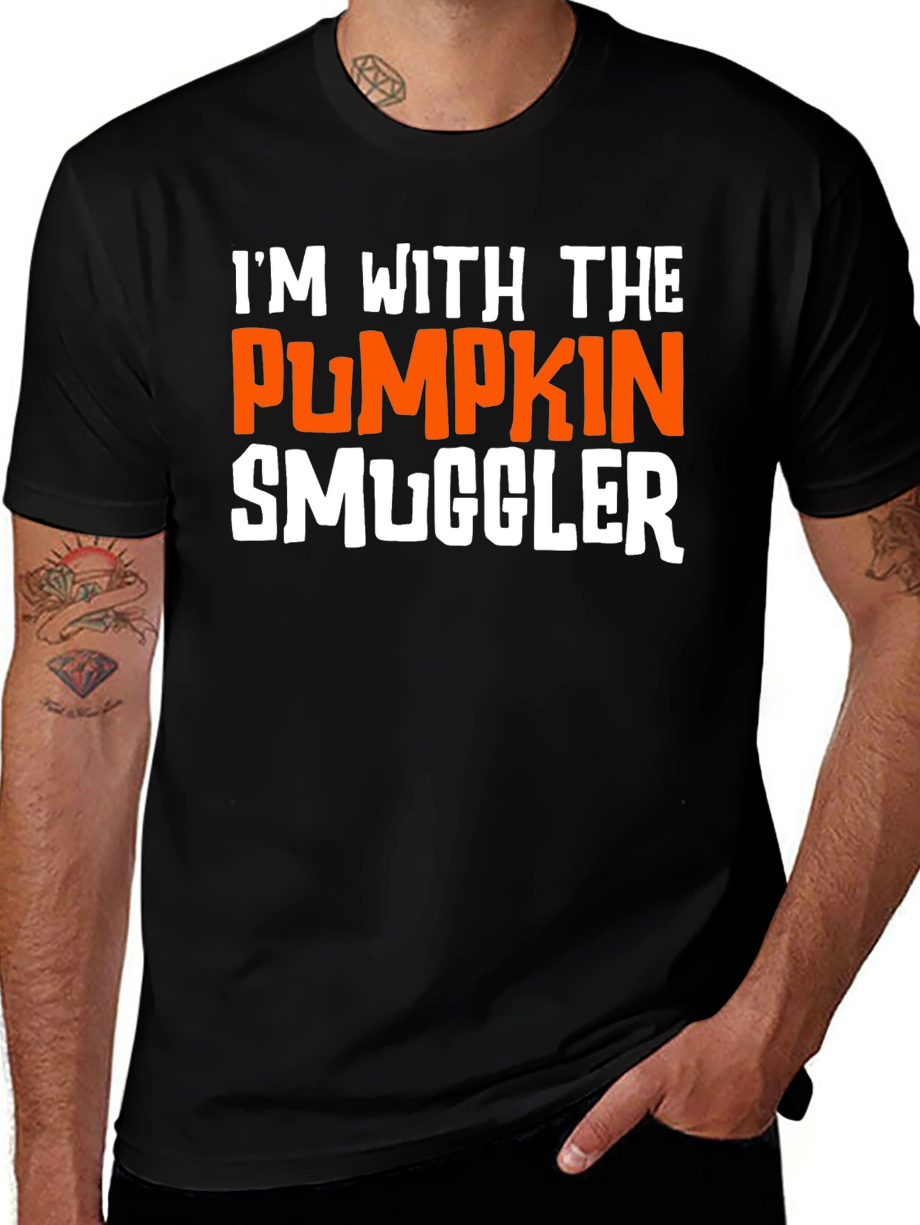 Pumpkin Smuggler Graphic T-Shirt - Halloween Funny Tee