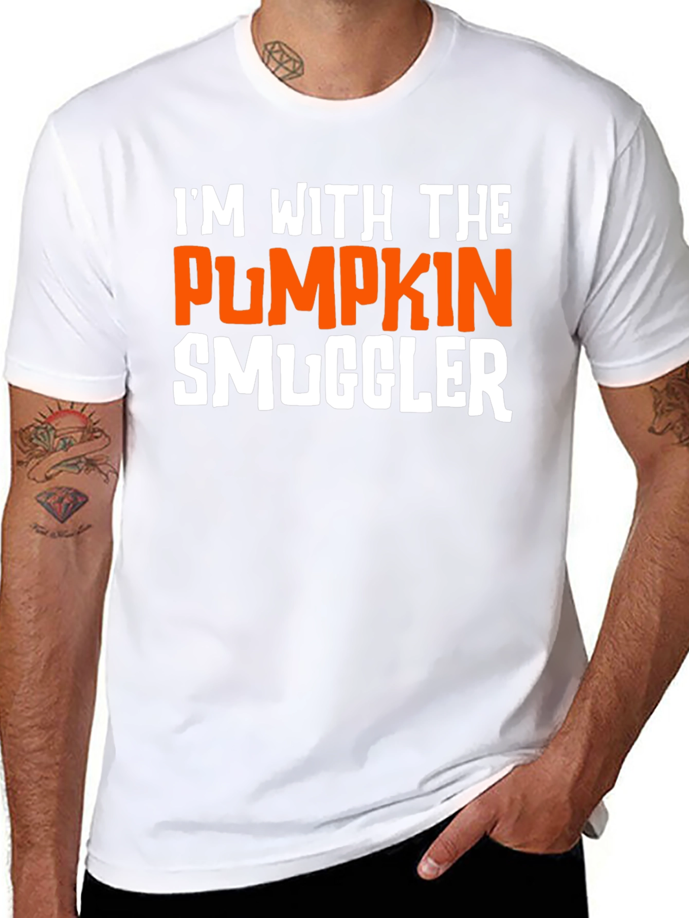 Pumpkin Smuggler Graphic T-Shirt - Halloween Funny Tee