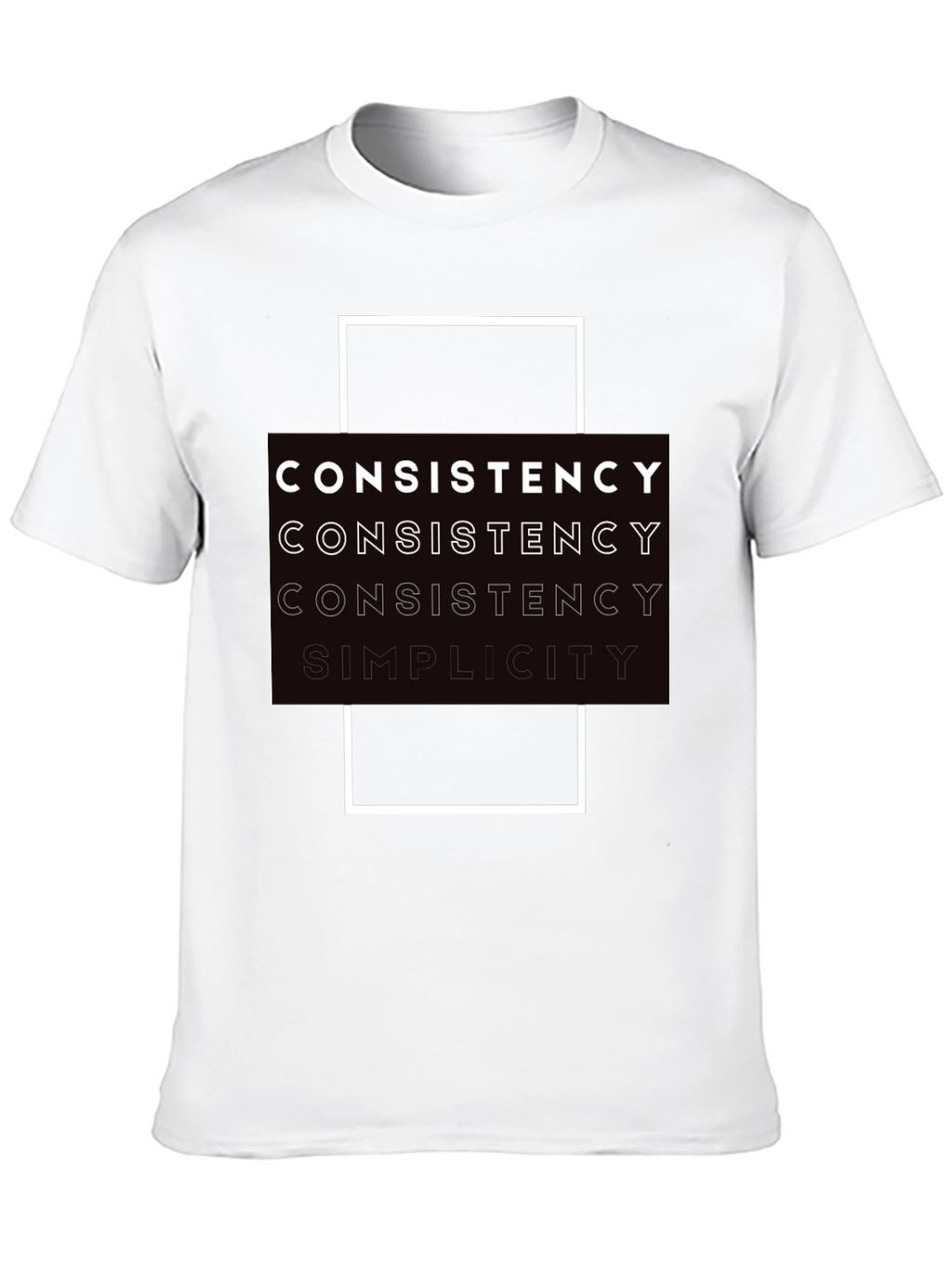 Consistency Simplicity Black Graphic Tee