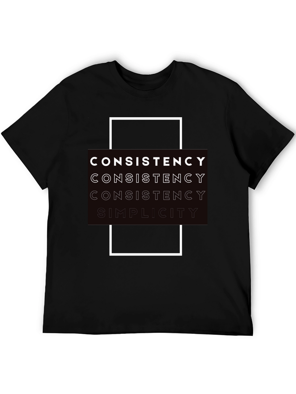 Consistency Simplicity Black Graphic Tee