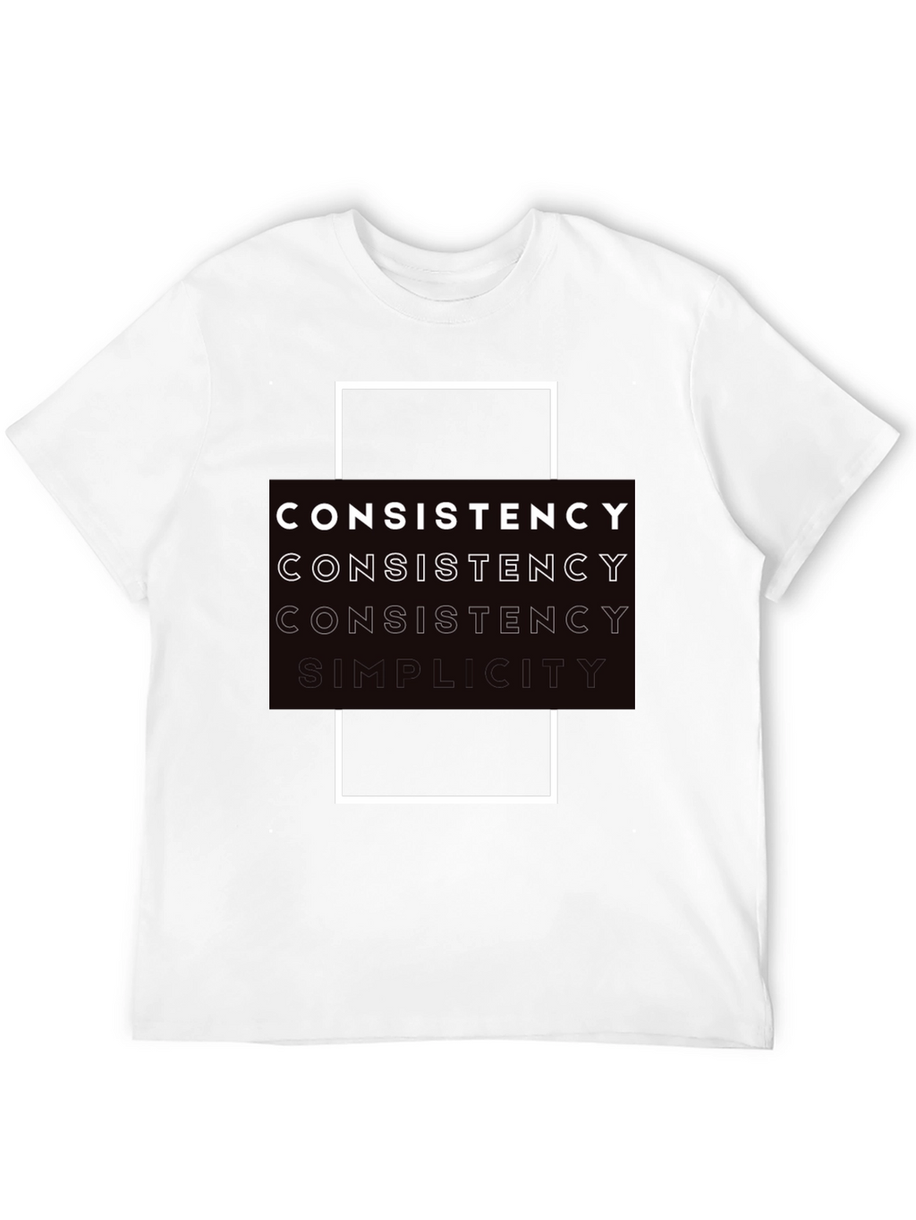 Consistency Simplicity Black Graphic Tee