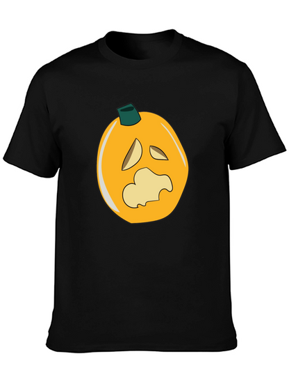 Spooky Pumpkin Graphic Black T-Shirt