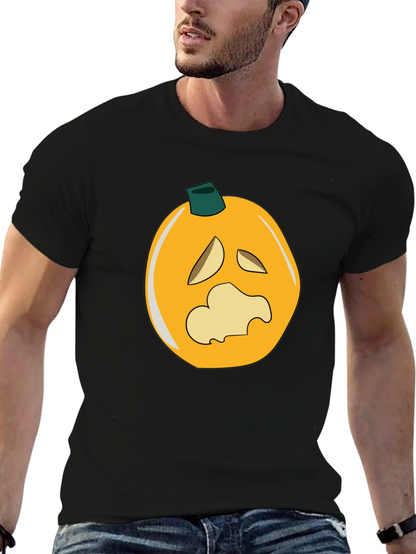 Spooky Pumpkin Graphic Black T-Shirt