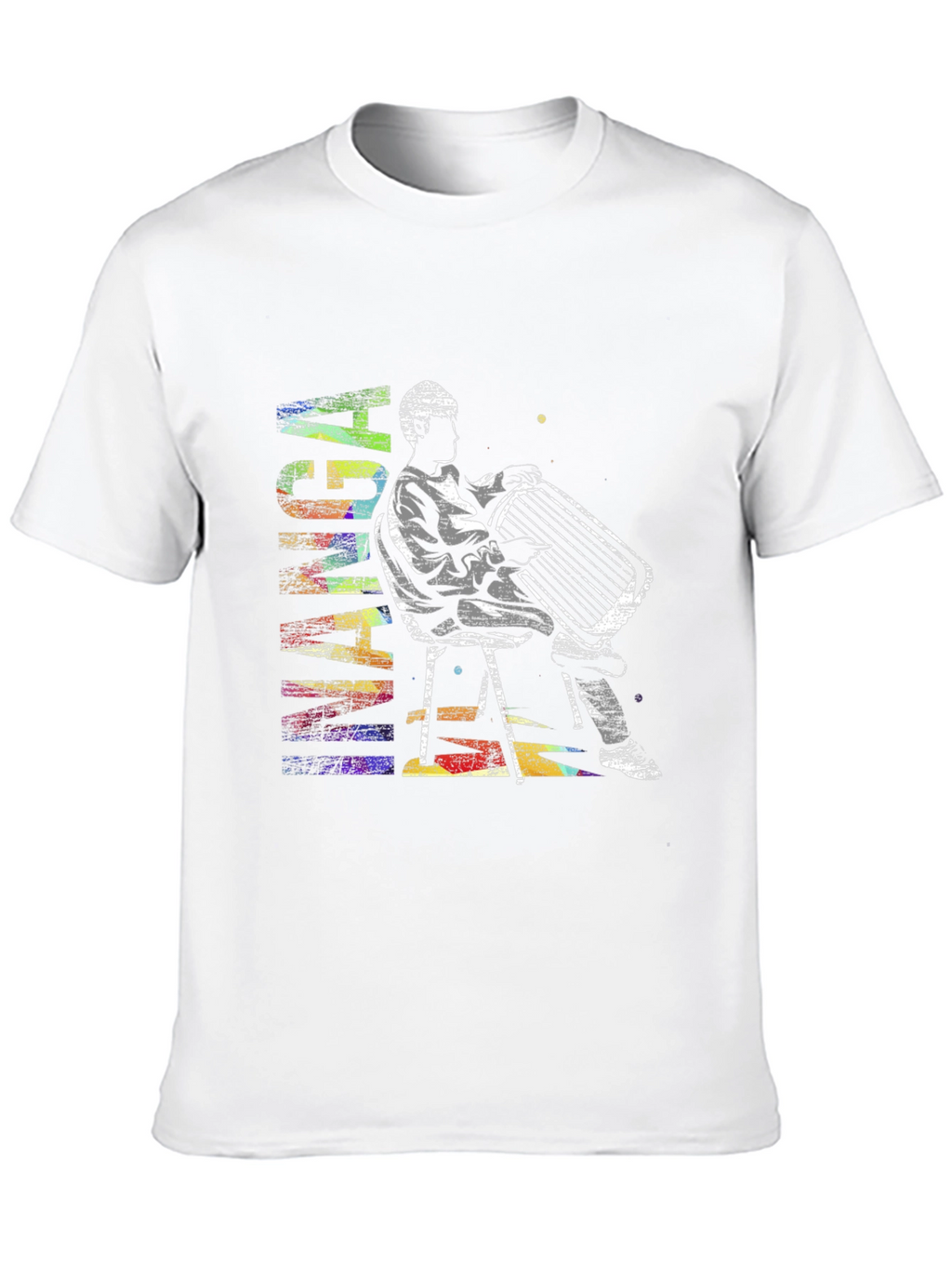 Abstract Accordion Player Graphic T-Shirt