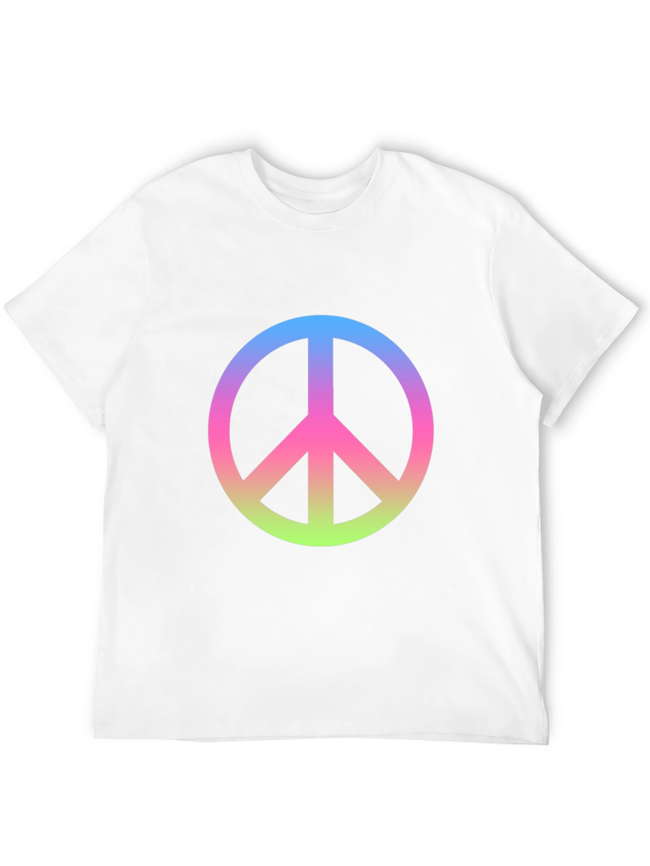 Peace Sign Gradient Tee - Black Cotton Blend