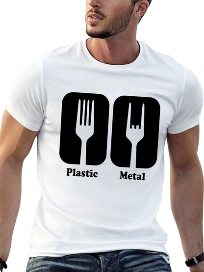 Plastic Metal Fork Graphic Tee - Black