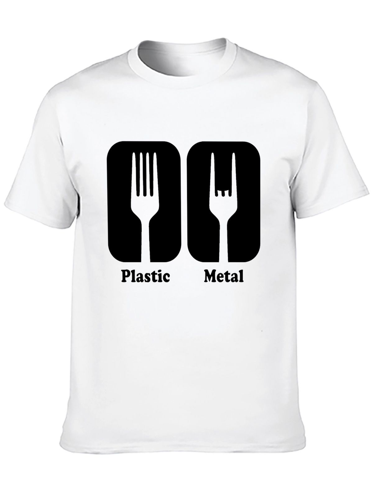 Plastic Metal Fork Graphic Tee - Black