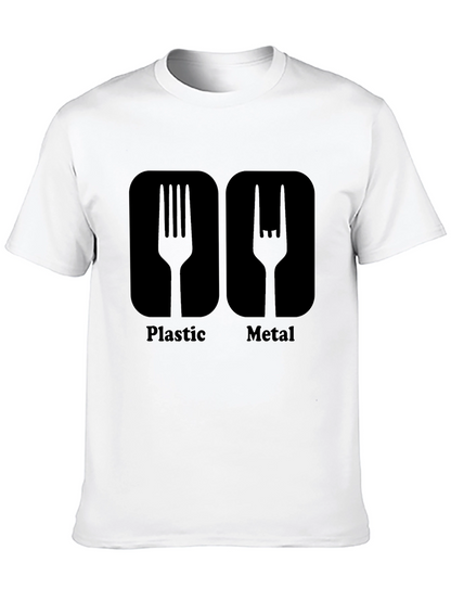 Plastic Metal Fork Graphic Tee - Black