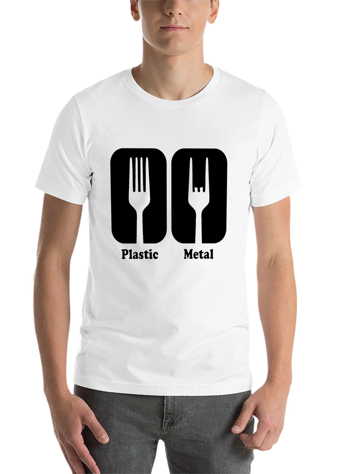 Plastic Metal Fork Graphic Tee - Black