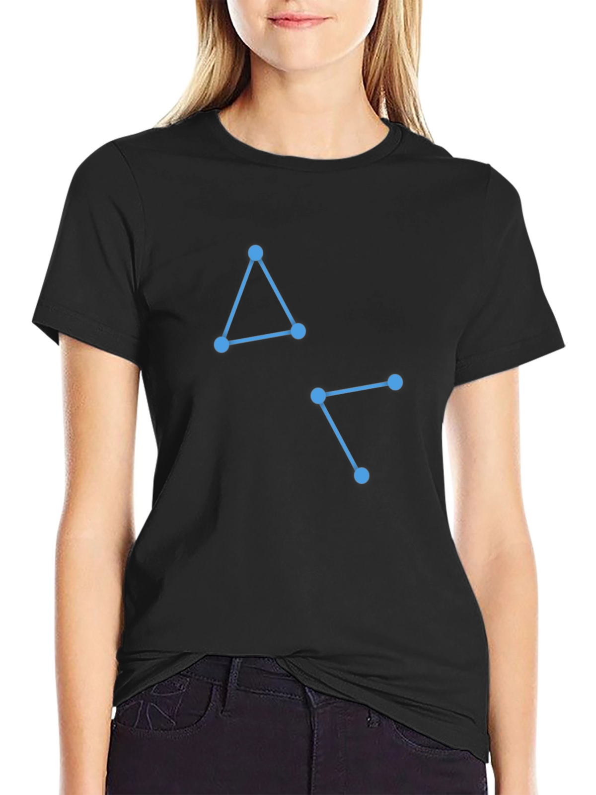 Geometric Design Black T-Shirt