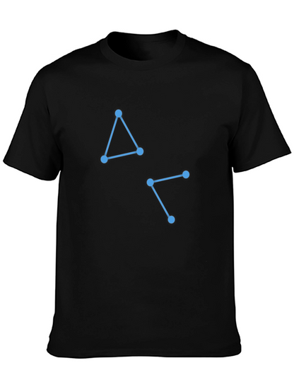 Geometric Design Black T-Shirt