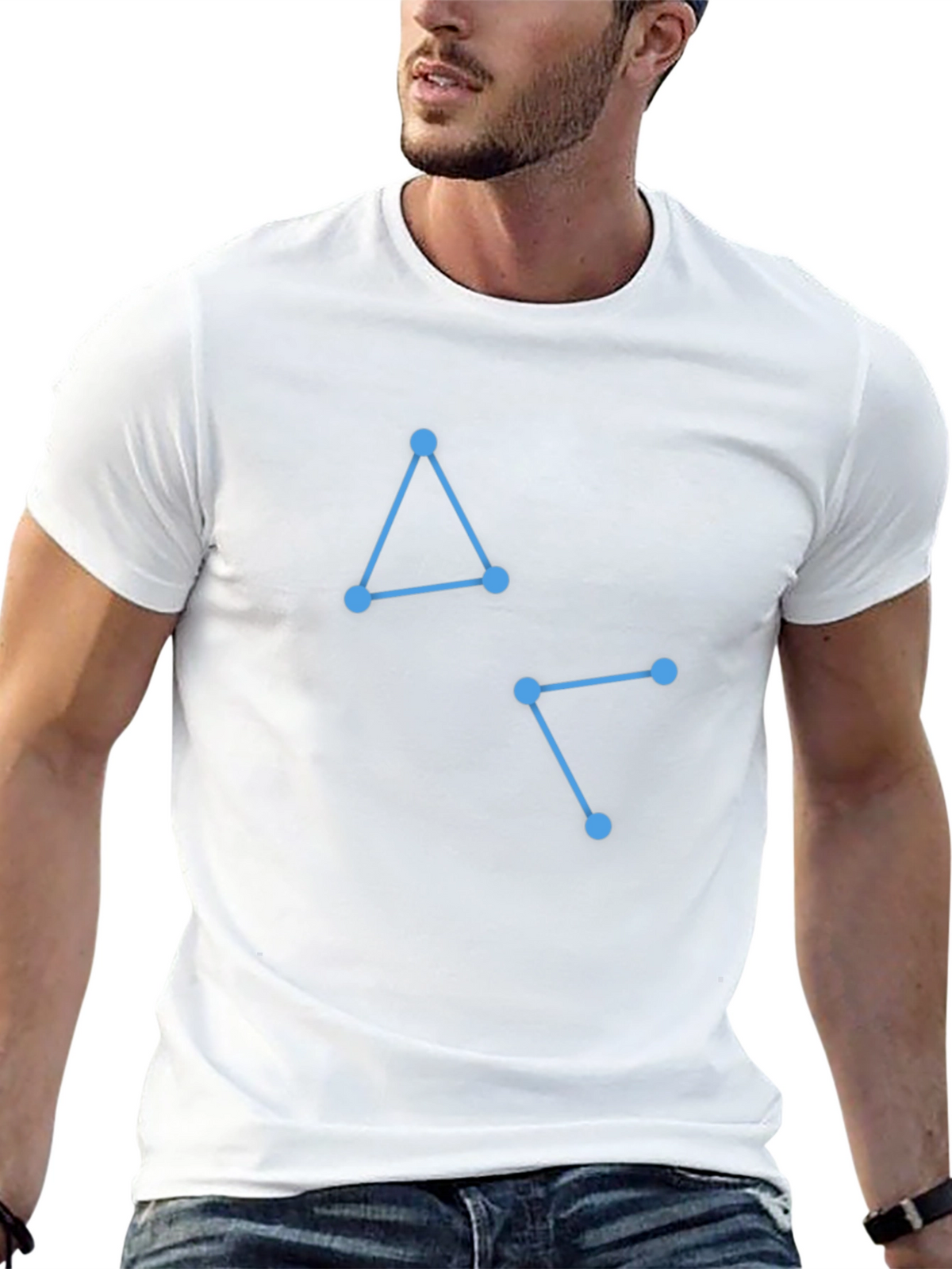 Geometric Design Black T-Shirt