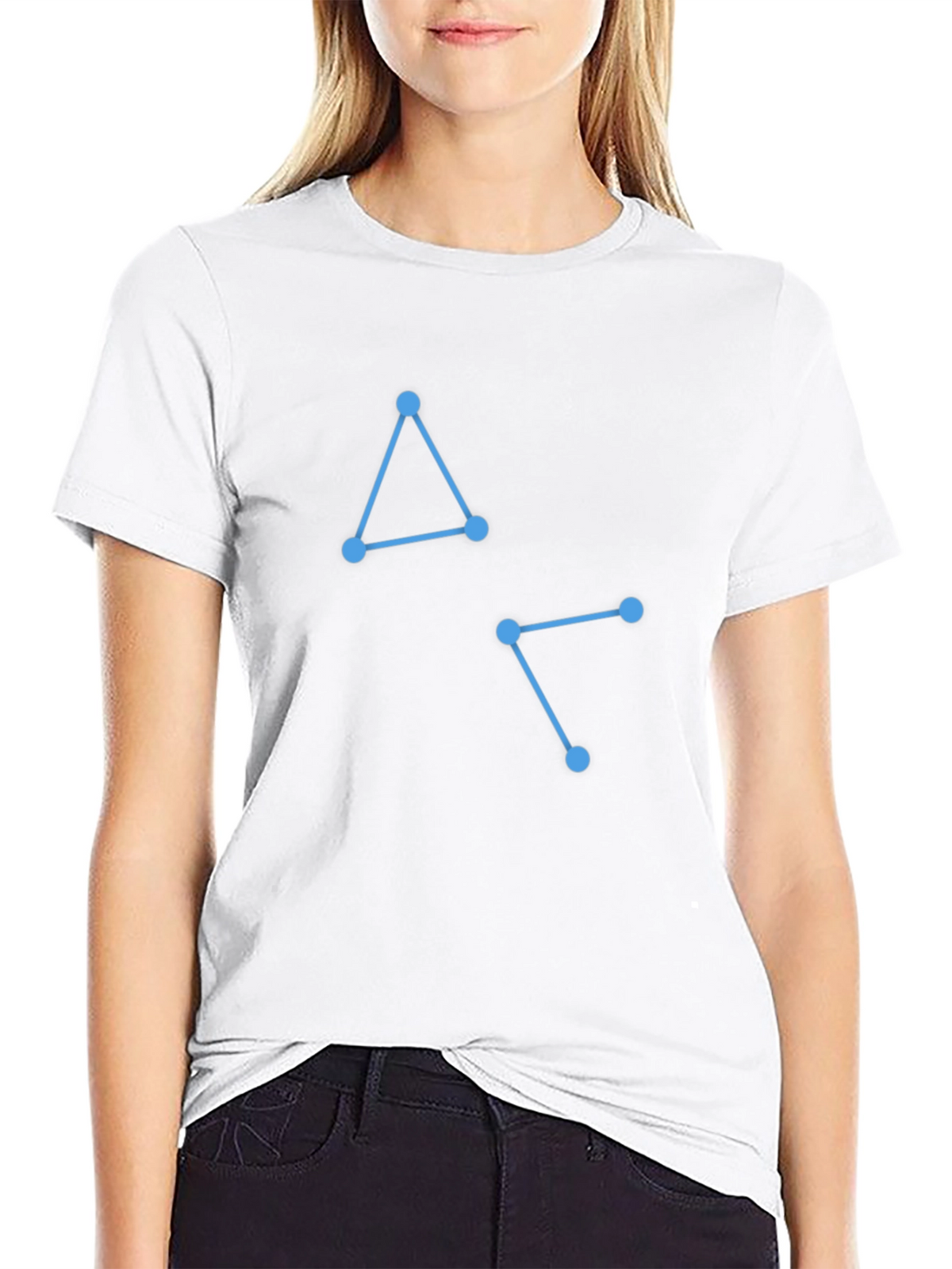 Geometric Design Black T-Shirt