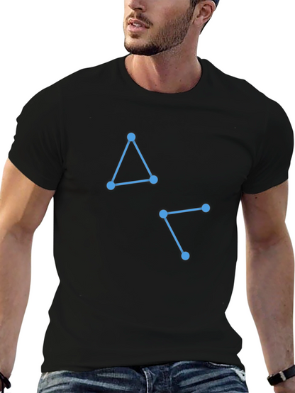 Geometric Design Black T-Shirt
