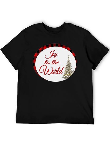 Joy To The World Plaid Holiday T-Shirt