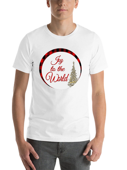 Joy To The World Plaid Holiday T-Shirt