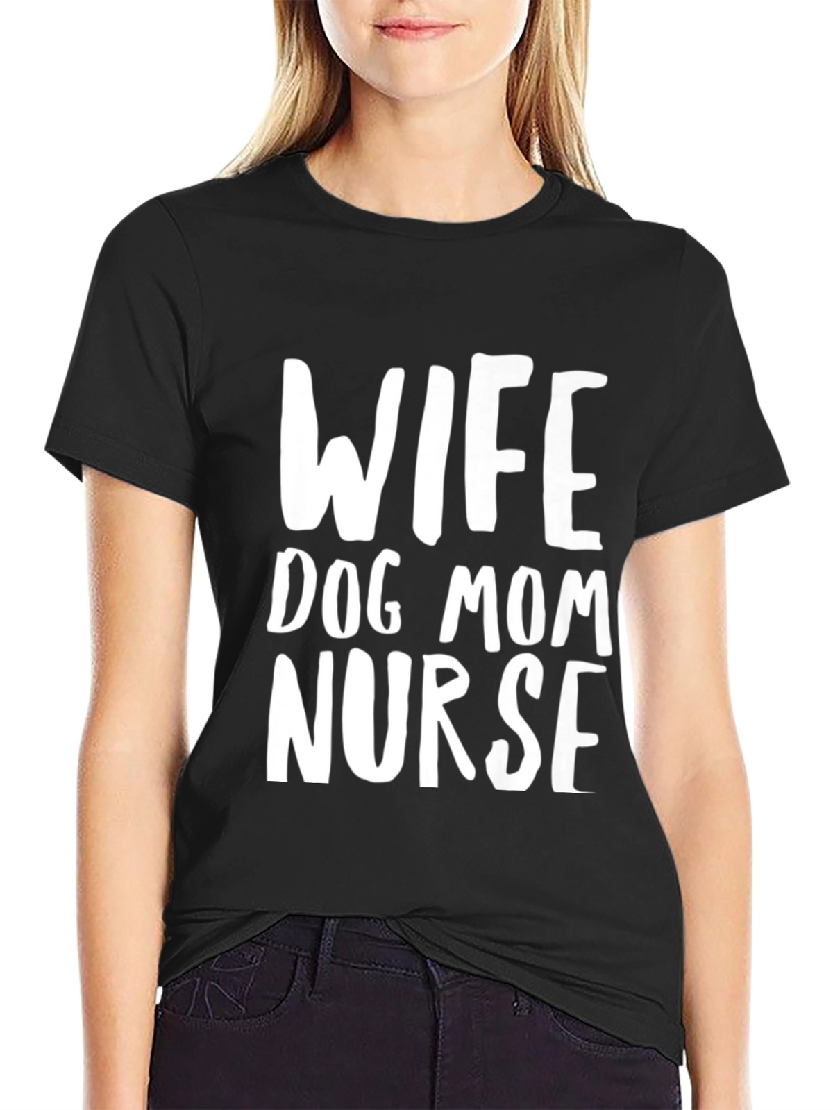 Wife Dog Mom Nurse Graphic T-Shirt