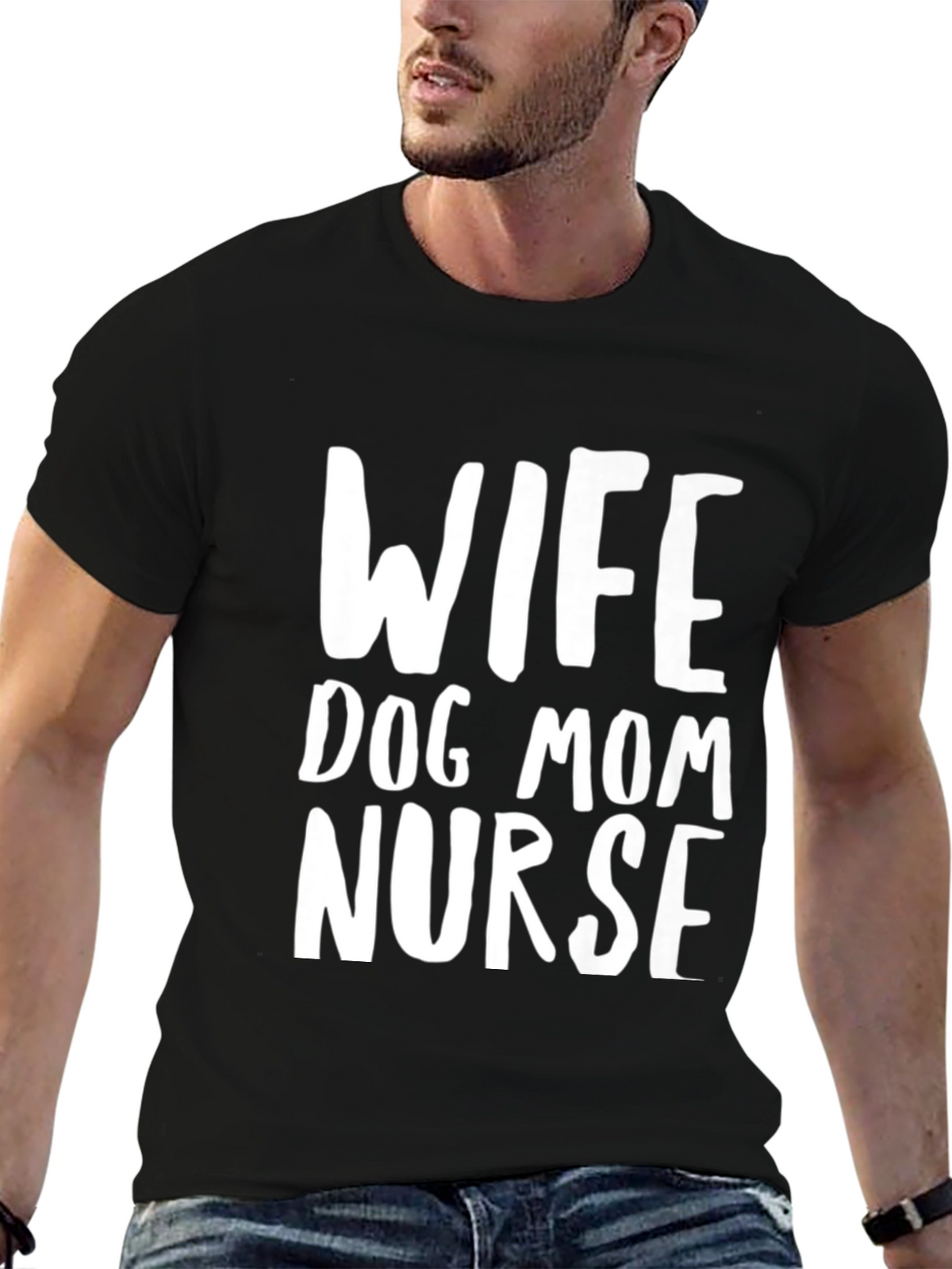Wife Dog Mom Nurse Graphic T-Shirt