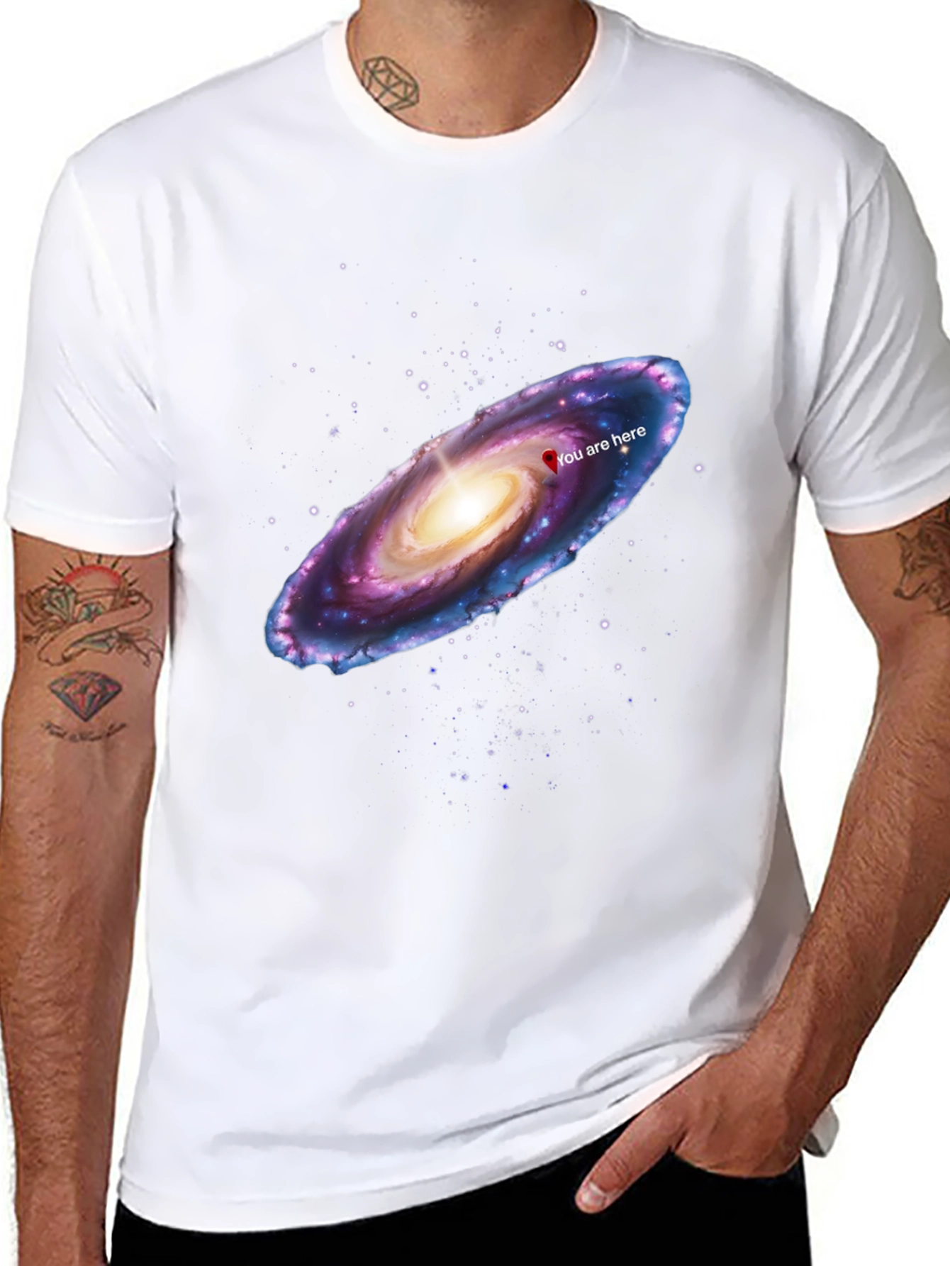 Galaxy You Are Here Graphic T-Shirt