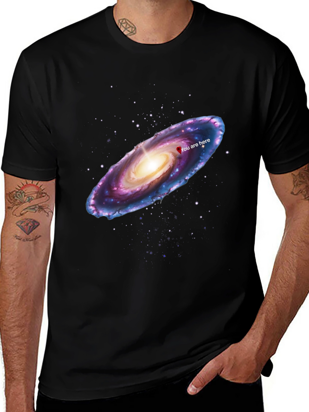 Galaxy You Are Here Graphic T-Shirt