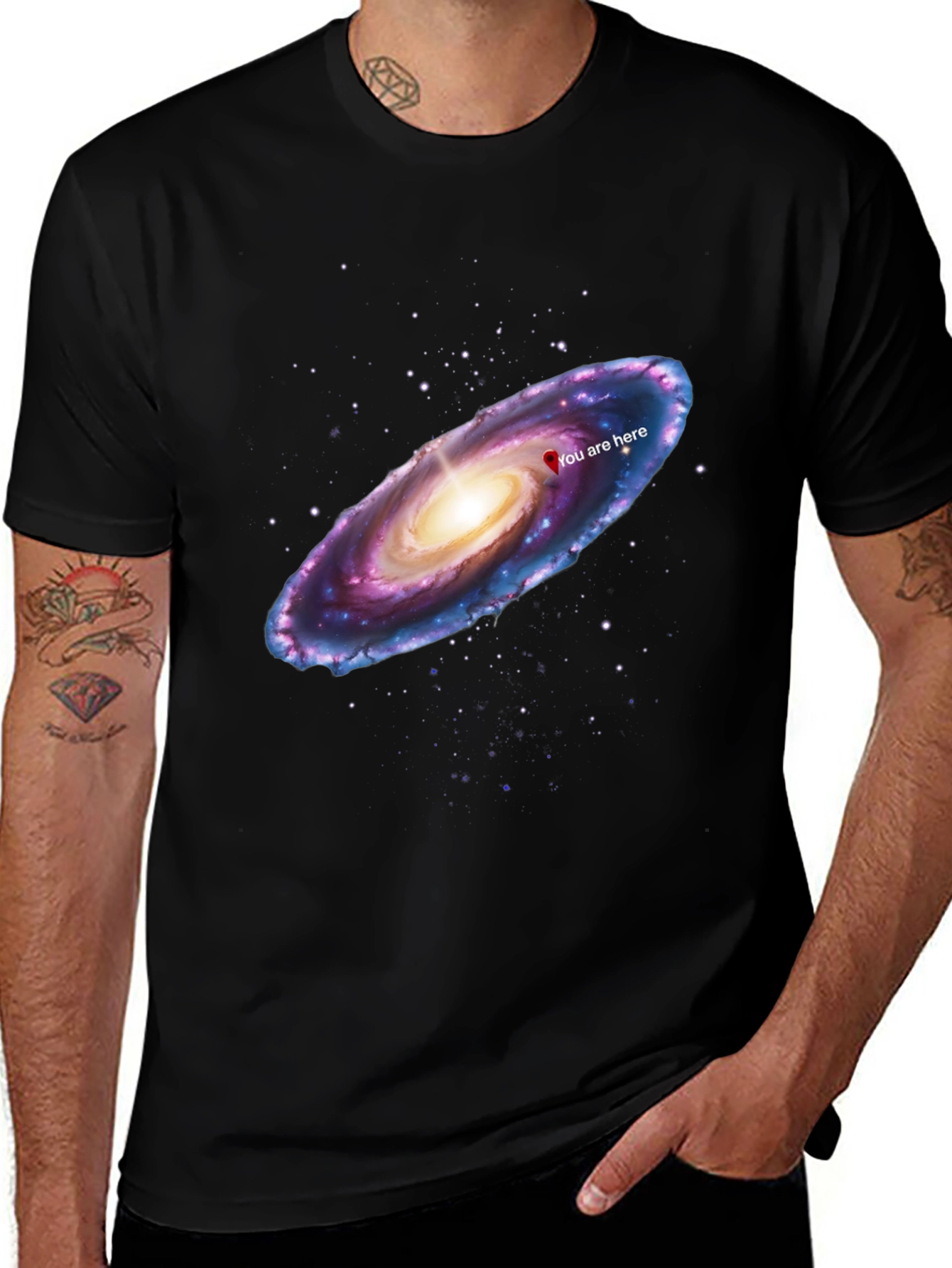 Galaxy You Are Here Graphic T-Shirt