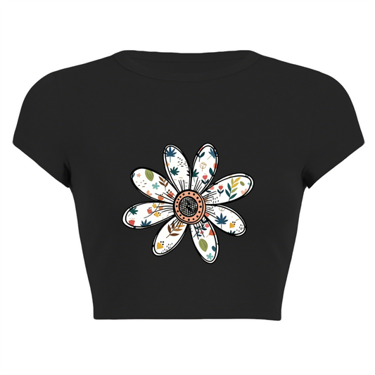Juicy Dripping Ruby Lips Rhinestone Pink Crop Tee