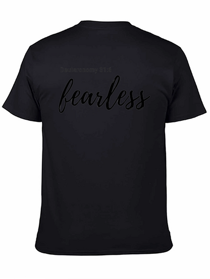 Fearless Black T-Shirt - Deuteronomy 31:6