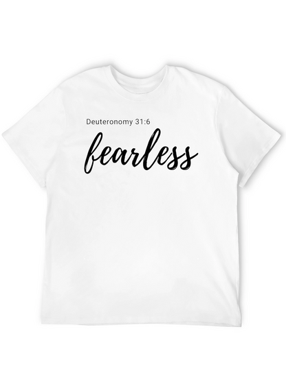 Fearless Black T-Shirt - Deuteronomy 31:6