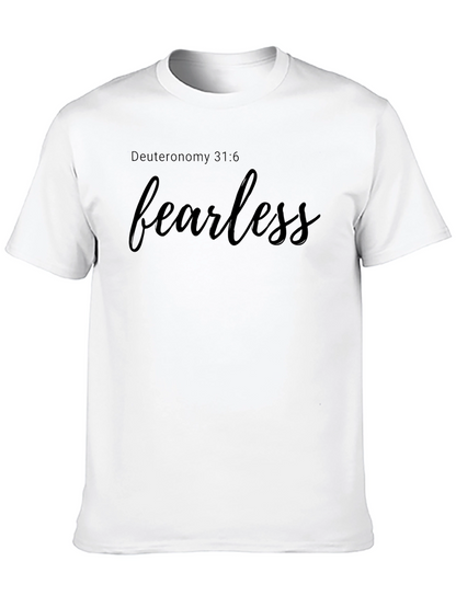 Fearless Black T-Shirt - Deuteronomy 31:6