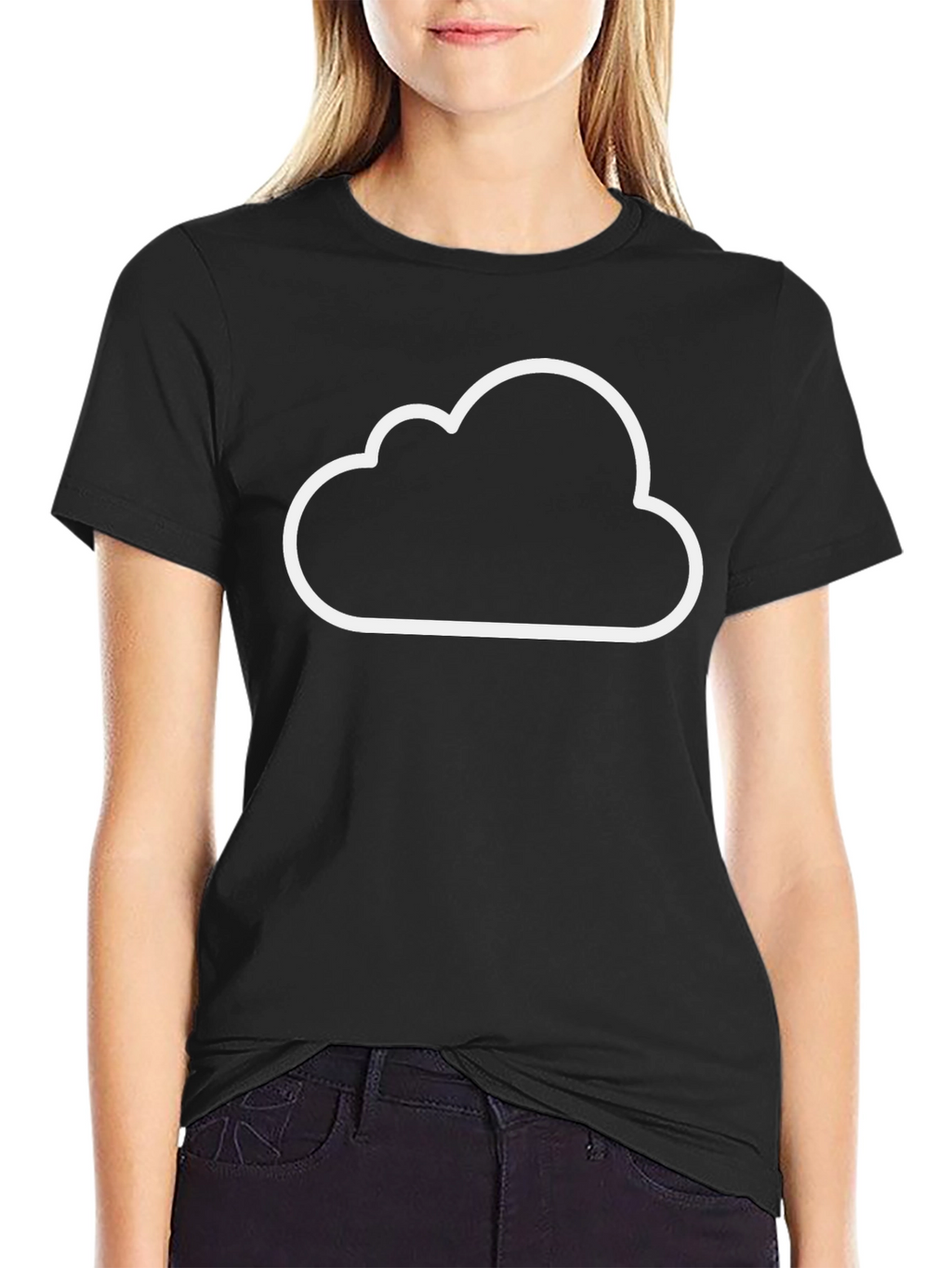 Cloud Graphic Black T-Shirt - Comfortable Everyday Wear