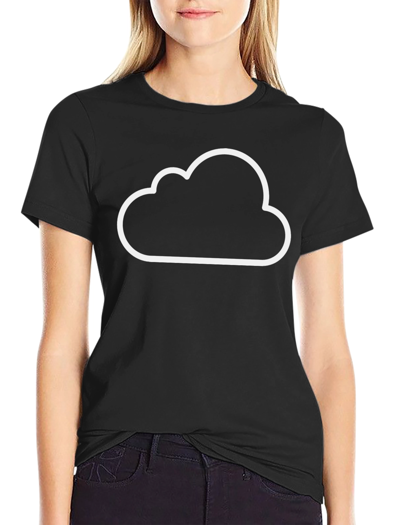 Cloud Graphic Black T-Shirt - Comfortable Everyday Wear