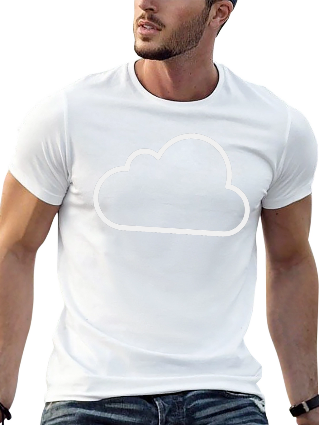 Cloud Graphic Black T-Shirt - Comfortable Everyday Wear