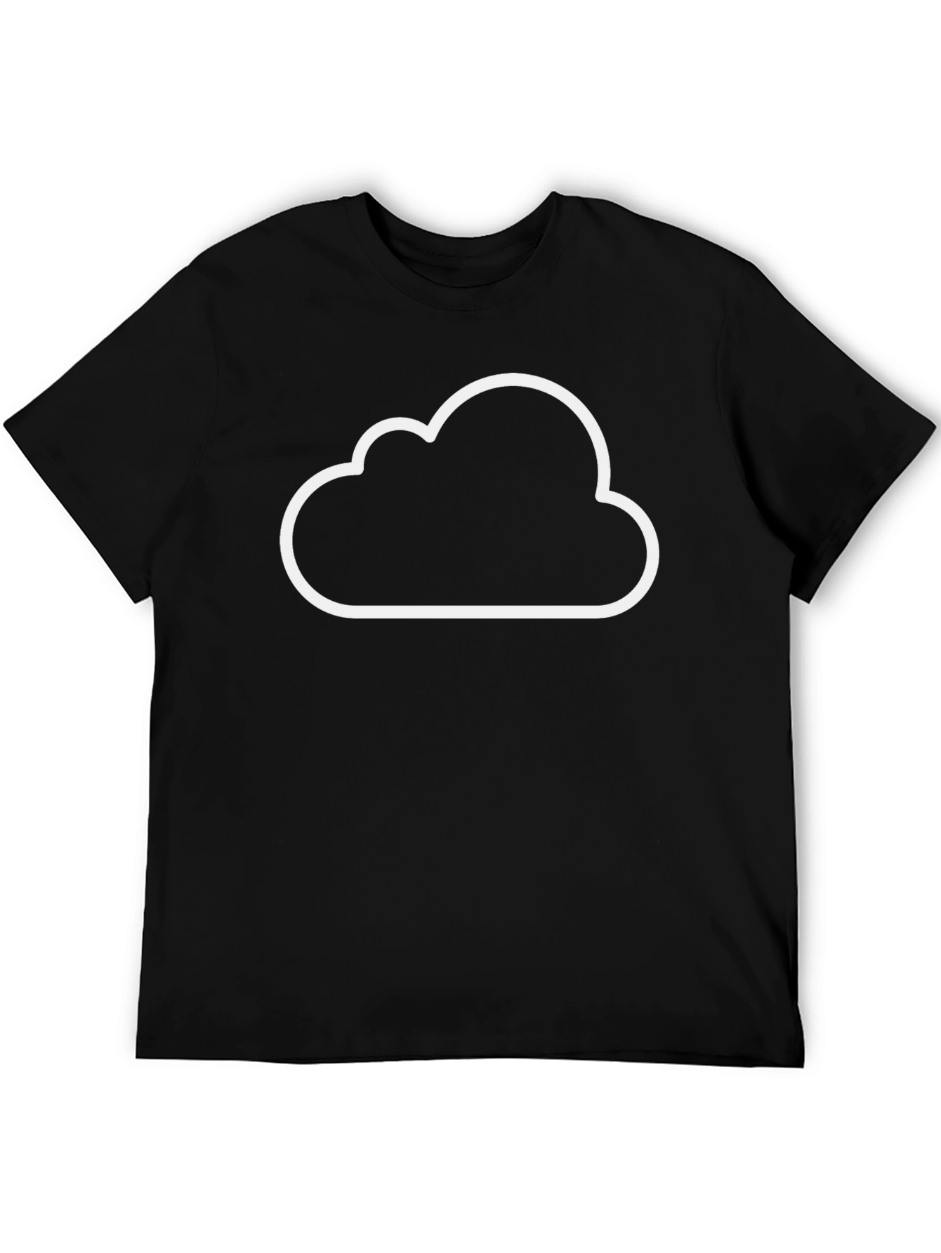 Cloud Graphic Black T-Shirt - Comfortable Everyday Wear