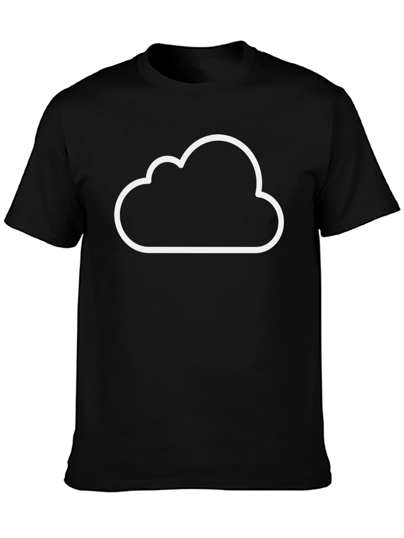 Cloud Graphic Black T-Shirt - Comfortable Everyday Wear